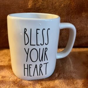 White Ceramic Rae Dunn Mug with Inspirational Text